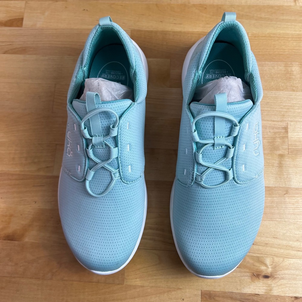 Ryka Sneakers Renew Slip On Seafoam Green Shoes Comfort Bungee Laces Size 8 M - Picture 2 of 12